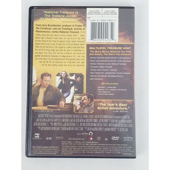 National Treasure (2004 Film) [WS DVD] - Picture 3 of 3